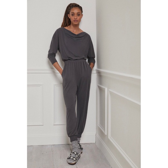 Anthropologie Pants - Anthropologie Dylan Charcoal Cowl-Neck Jumpsuit XS